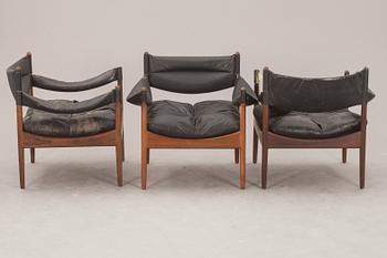 KARMSTOLAR, 3 st, Kristian Vedel, "Modus", Danmark, 1960-tal. CITES-intyg medföljer.