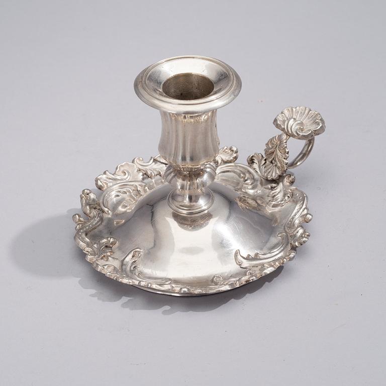 YÖKYNTTILÄNJALKA, hopeaa, Moskova 1841, Pavel Sazikov, Paino 170 g.