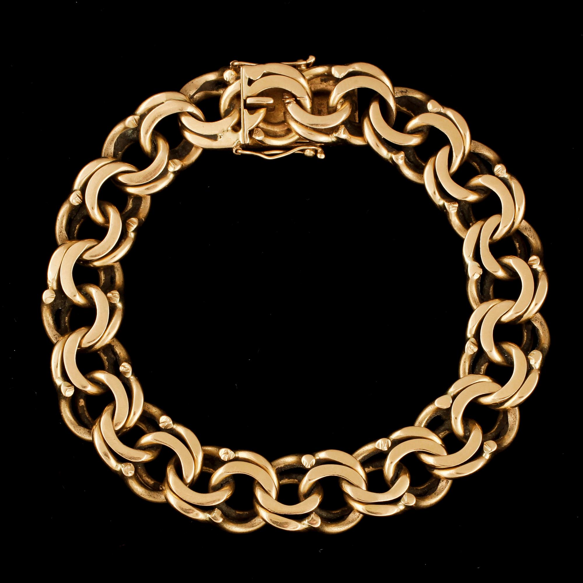 ARMBAND, 18K guld, Gamla Guldsmedjan, Stockholm, 1961. Vikt ca 51,4 g.