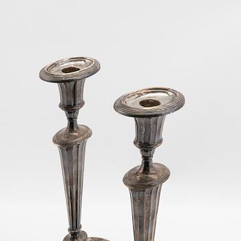 Goldsmiths & Silversmiths Co Ltd, candlesticks a pair, silver London 1901.
