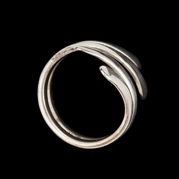 A sterling silver ring by Georg Jensen, after 1945.