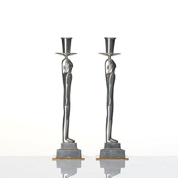 Edvin Öhrström, a pair of 'Egyptian' candlesticks, Svenskt Tenn, Stockholm 1988.