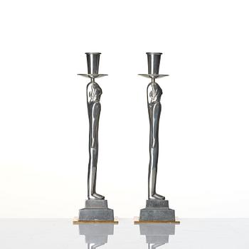 Edvin Öhrström, a pair of 'Egyptian' candlesticks, Svenskt Tenn, Stockholm 1988.