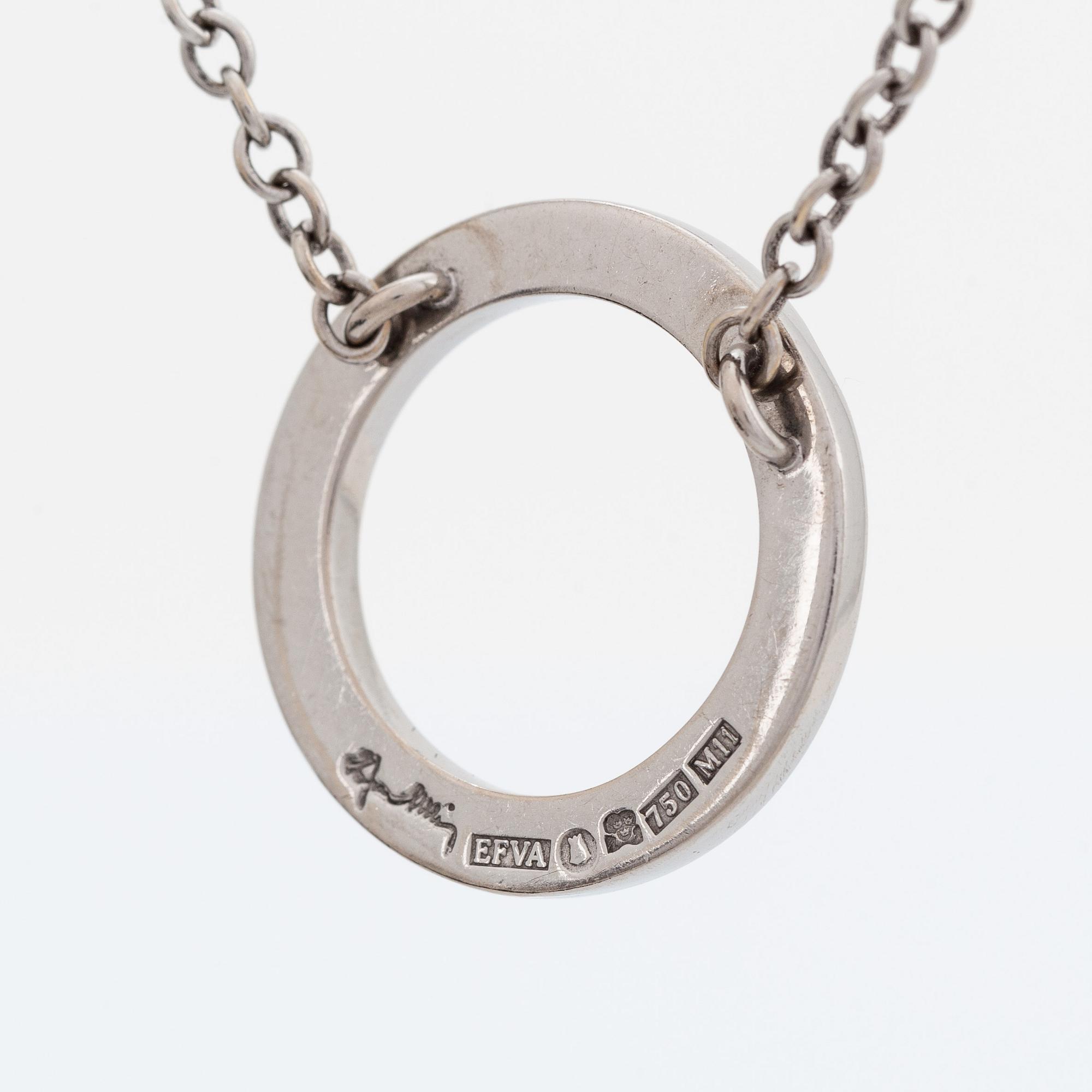 An 18K white gold Efva Attling necklace.