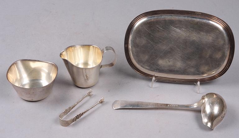 PARTI SILVER, 5 delar, bl a GAB, CG Hallberg, 1957-59.