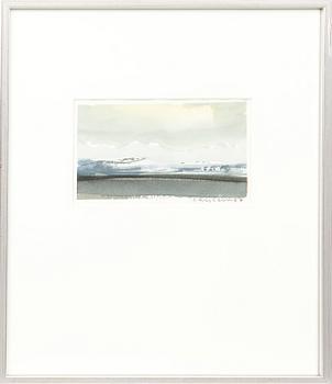 Lars Lerin, Mountain landscape.