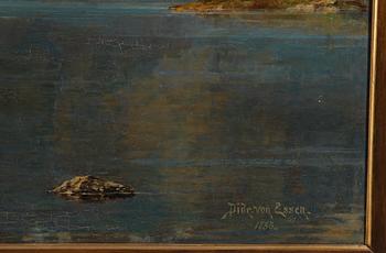 VON ESSEN, DIDRIK. Olja på duk. Sign o dat 1883.