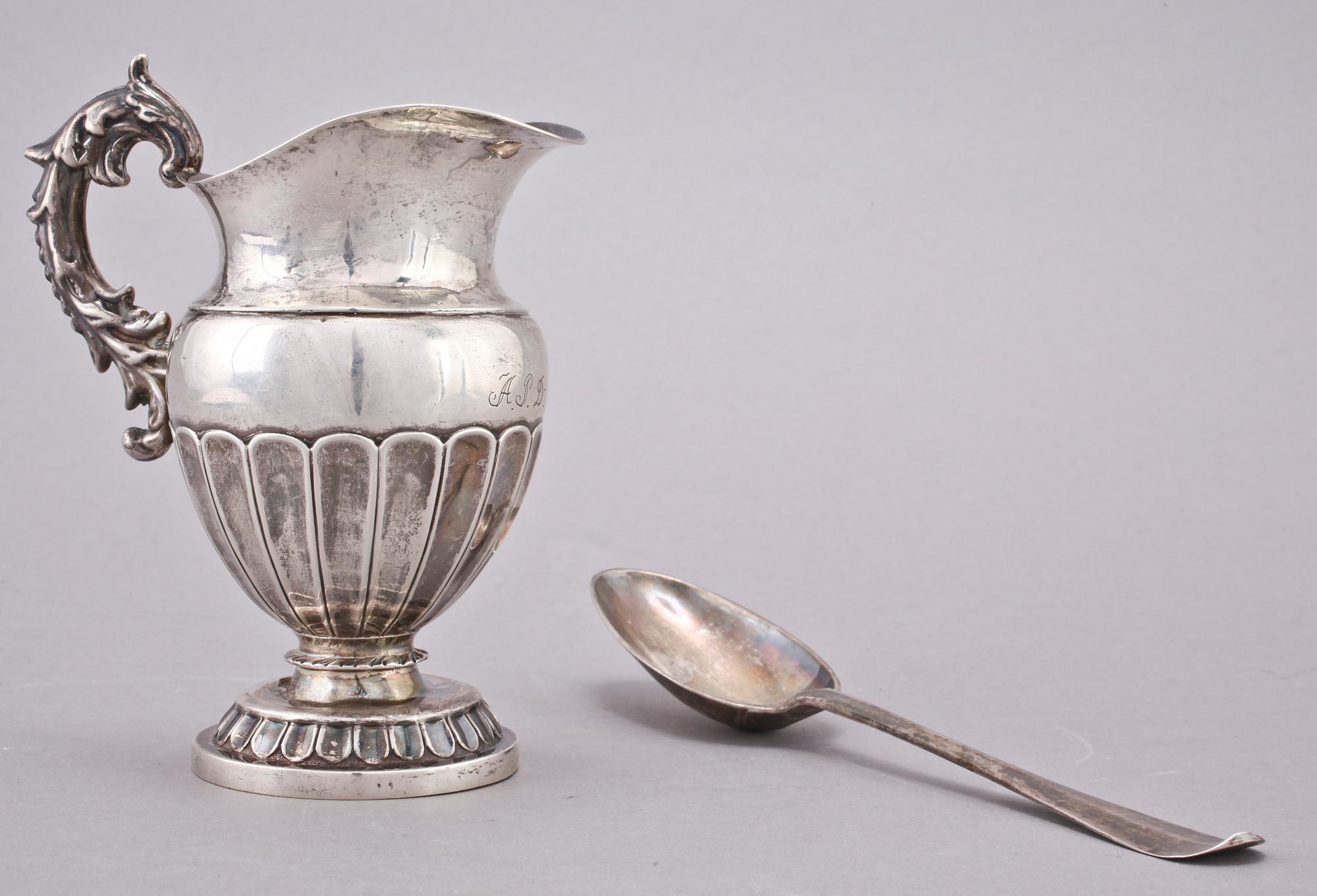 KANNA samt SKED, silver 1700/1800-tal, vikt 227 g.