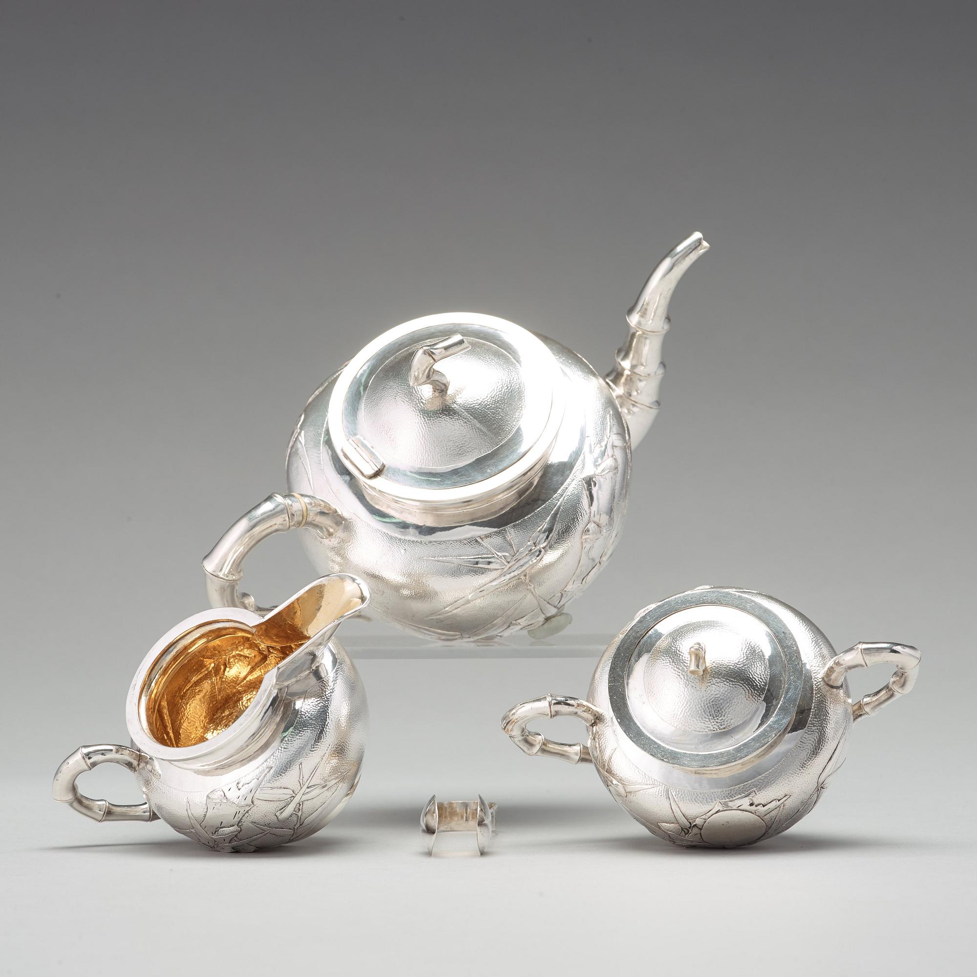 A Chinese silver tea set, early 20th Century.