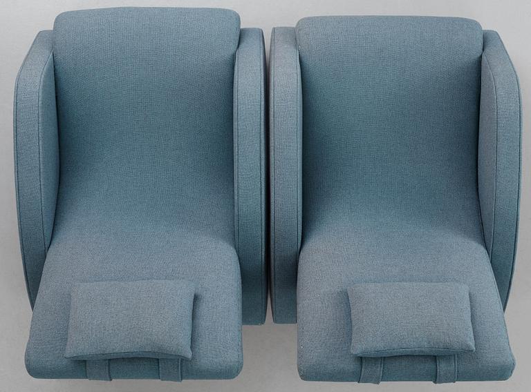 Bo Wretling, a pair of easy chairs, Firma Otto Wretling, 1930's.