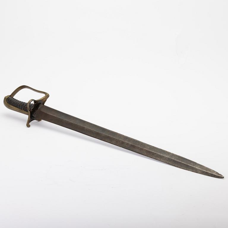 Sabelbajonett för fältjägarstudsare, 1800-tal.
