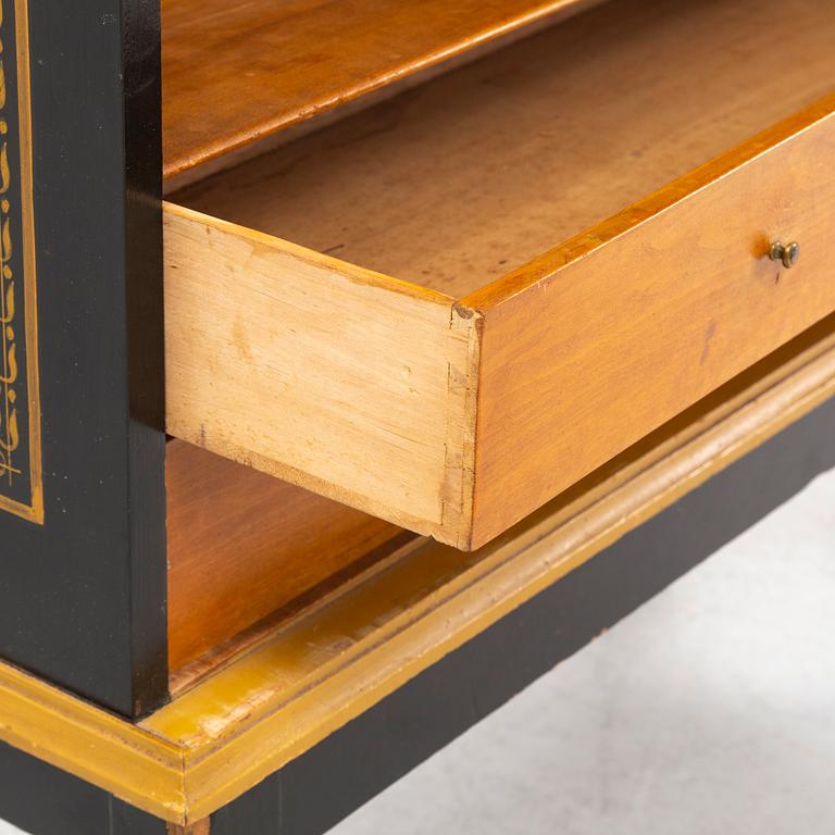 A North-European painted neoclassical cabinet, early 19th century.