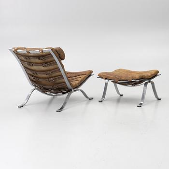 Arne Norell, An 'Ari' armchair with footstool, Norell Möbel, Aneby.