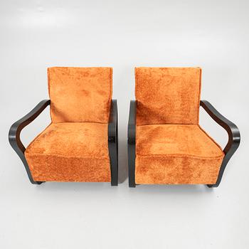 Armchairs, a pair, Art Deco style, 20th century.