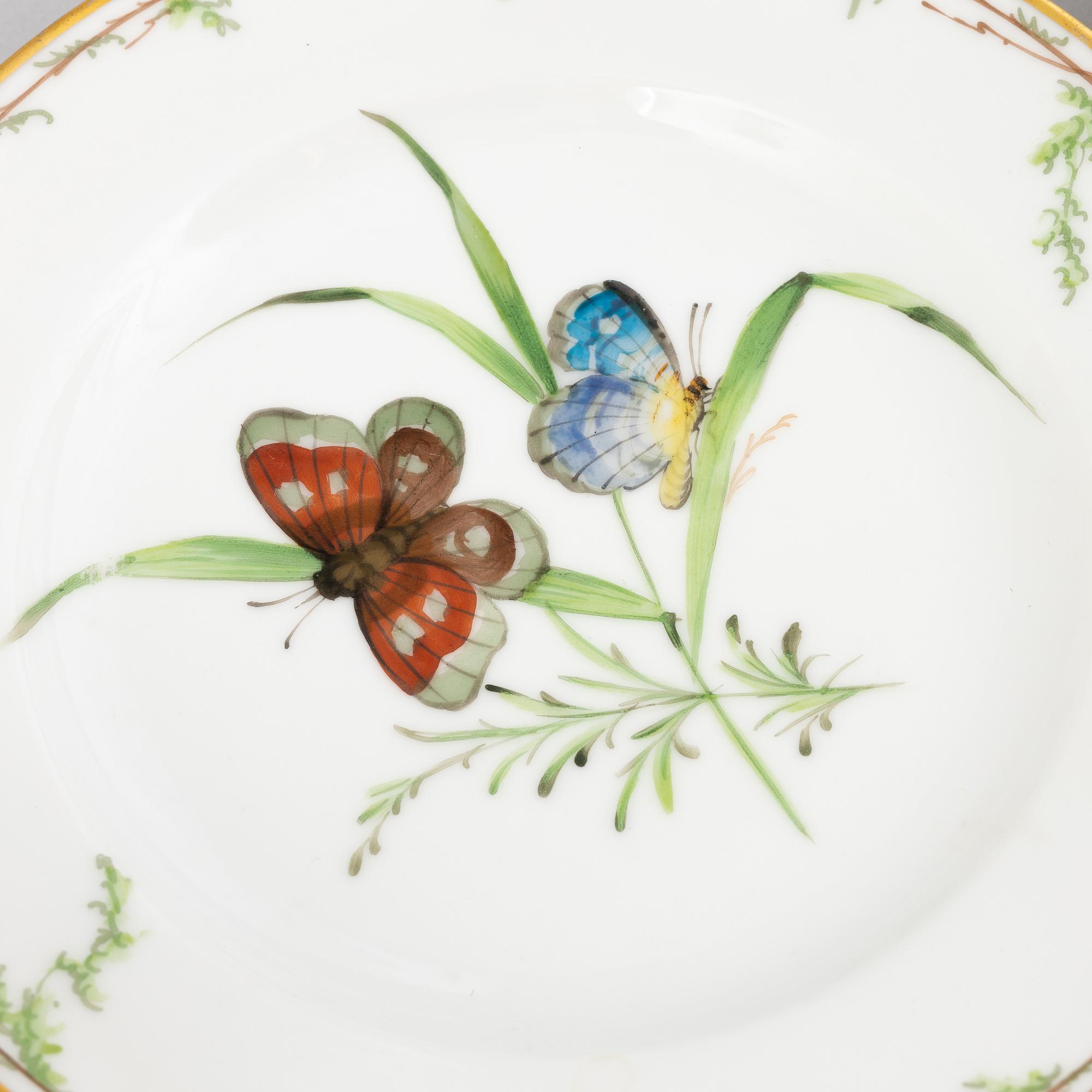 Royal Copenhagen, a set of 7 service pieces, Denmark, 1850-1890.