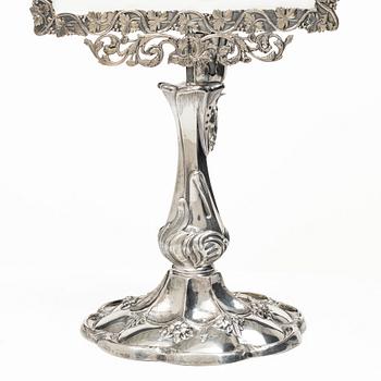 Christian Hammer, a silver liophane-screened reading-candlestick, Stockholm 1864.