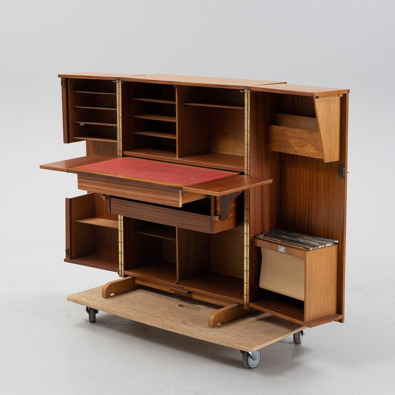 A teak veneered 'Home Office', Newcraft Ltd, England, second half of the 20th Century.