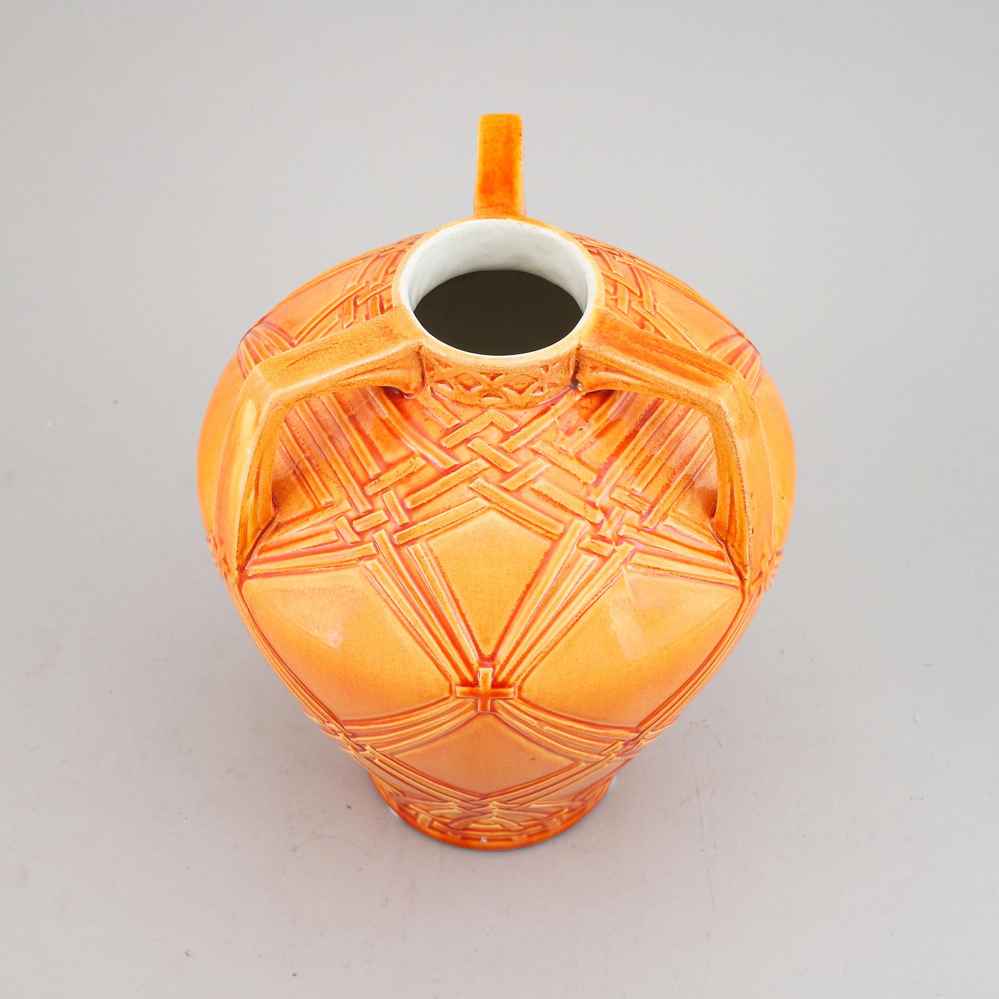 Alf Wallander,  an Art Nouveau creamware vase, Rörstrand, Sweden.