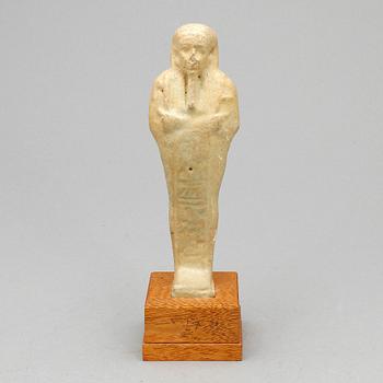 USHEBTI, fajans, Egypten, troligen Sentid 664-331 f Kr.