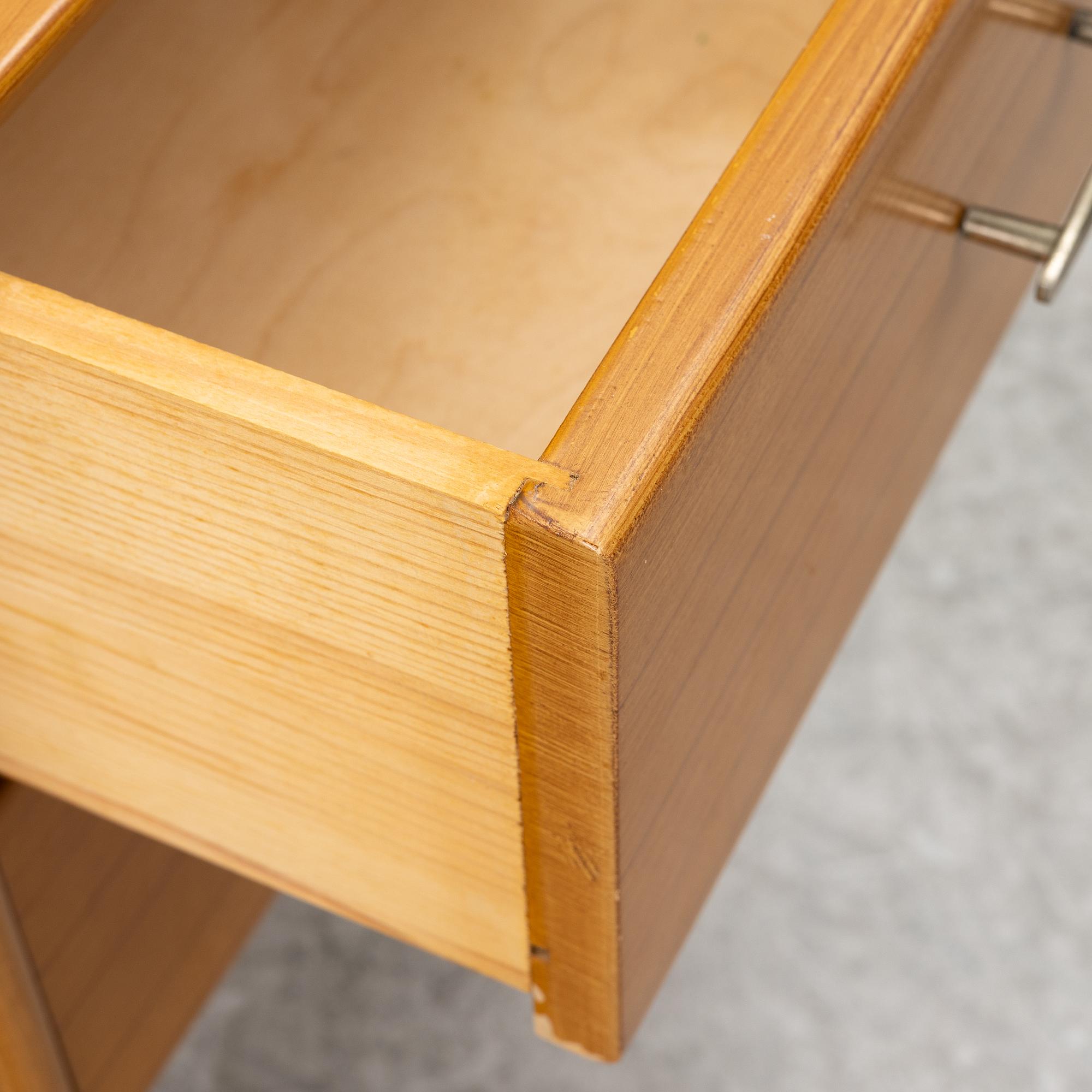 Bedside tables, a pair, mid-20th century.