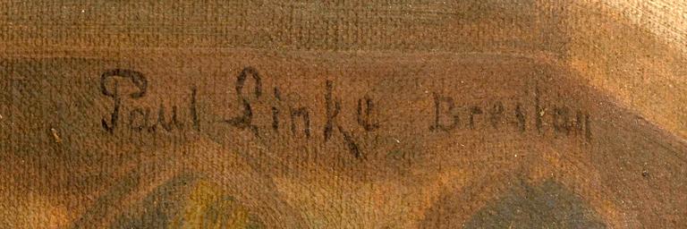 PAUL LINKE, oil on canvas, signed.