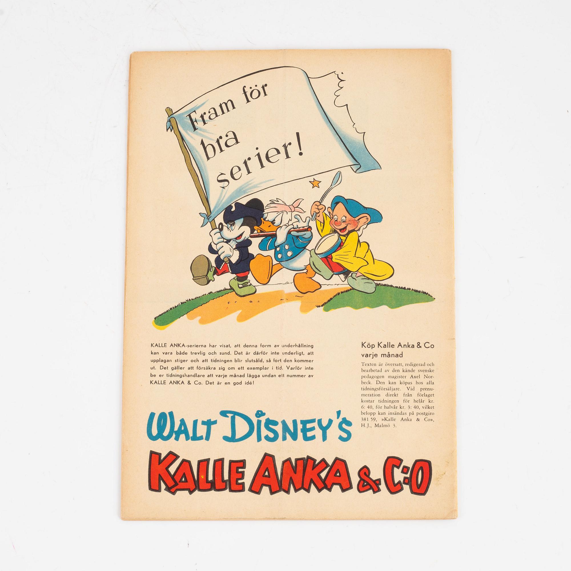 Comic book, "Kalle Anka & Co" No. 1, 1950.