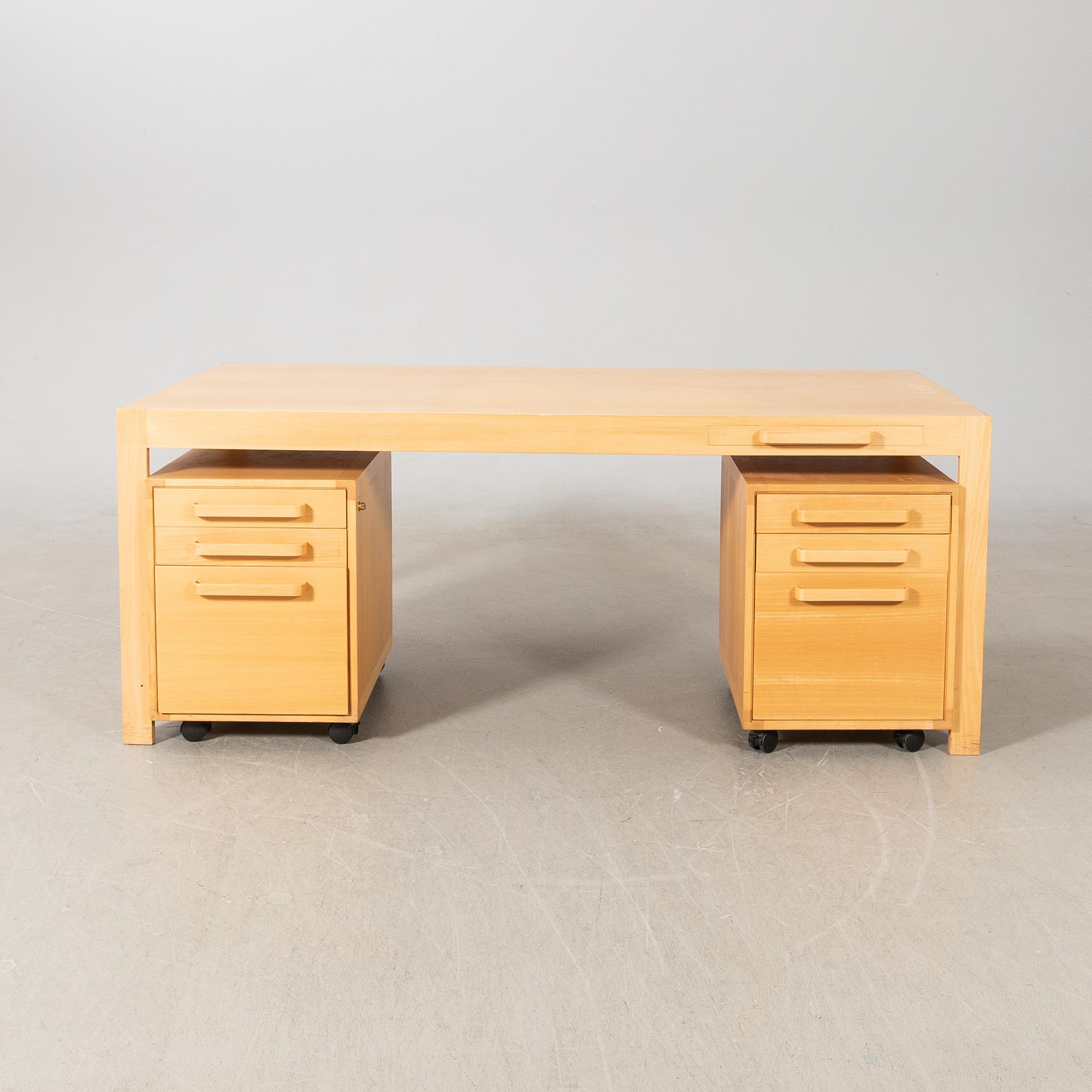 Rud Thyfgesen & Johnny Sorensen, desk, along with 2 chests of drawers, "Kongserien", Denmark.