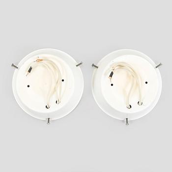 Arne Jacobsen, ceiling lamps/wall lamps, a pair, "AJ-Eklipta", Louis Poulsen, Denmark.
