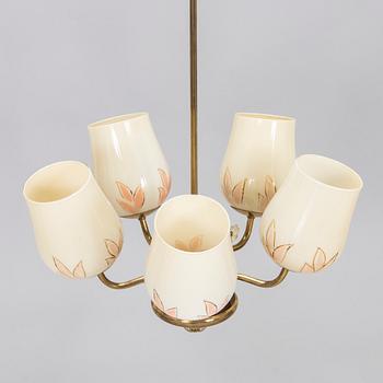 A model 2538/5 Valinte ceiling lamp, mid-20th century.