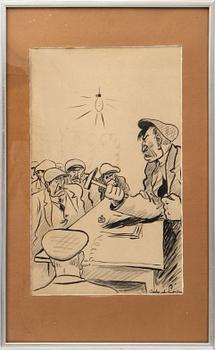 Albert Engström, Trade union meeting.