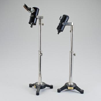INSTRUMENT / OPTISKA INSTRUMENT, ett par, Instrumentfirma, Gustaf Rose, Stockholm. 1940/50-tal.