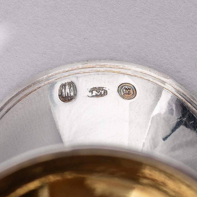 A parcel-gilt silver egg-cup. Denmark, probably mid-19th century.