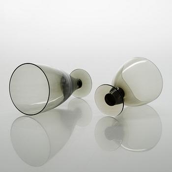 Gunnel Nyman, dricksglass, 7 st, modell "GN 46" Nuutajärvi Notsjö. Formgiven 1948.