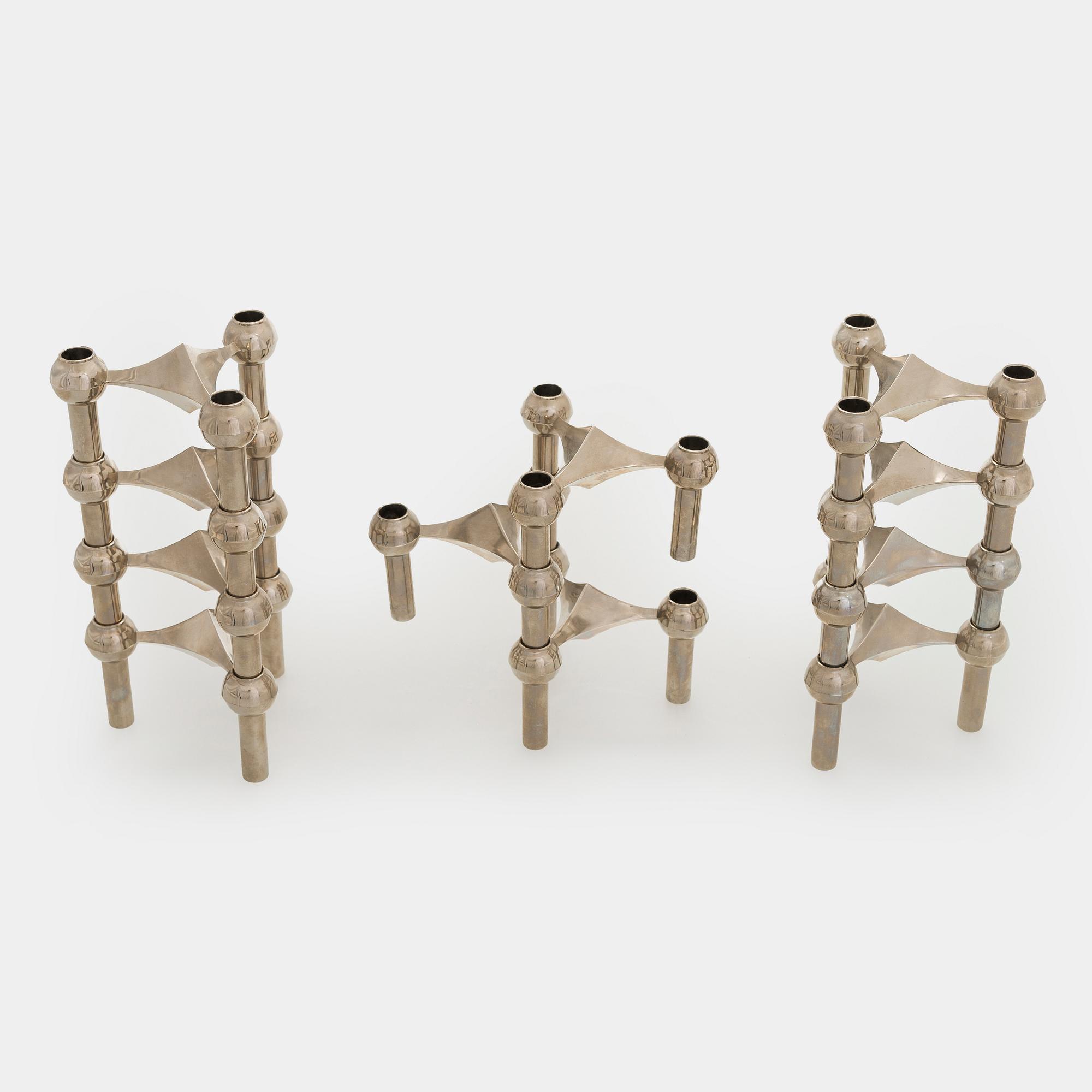 Caesar Stoffic & Fritz Nagel, ljusstakar,11 st Tyskland, 1900-talets senare hälft.