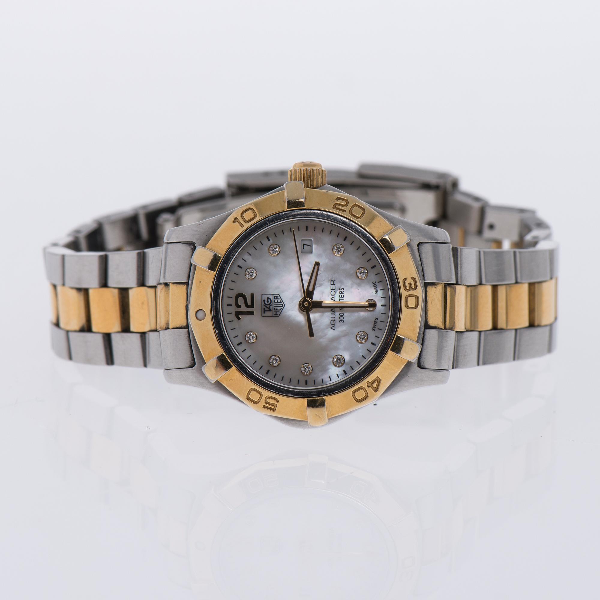 ARMBANDSUR, Tag Heuer Aquaracer 300m, stål/guld. Original box, manual.