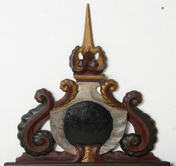 RAMAR med OLJEMÅLNINGAR, ett par, renässansstil.