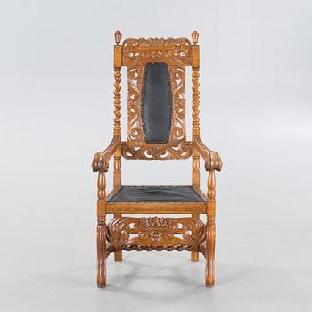 CARL CHRISTIAN CHRISTENSEN, a baroque style armchair, signed and dated 1909.