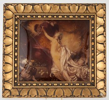 RAMAR, 3 st bronserade, 1 st förgylld, samt MINIATYR. Tyskland, 1800-talets slut.