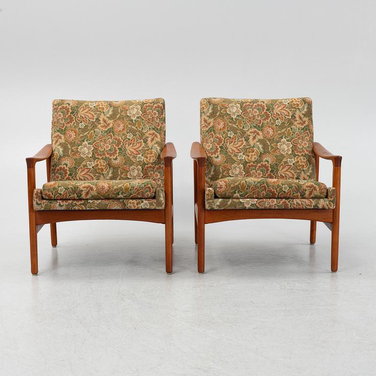 A pair of easy chairs, Bröderna Andersson, 1950's/60's.
