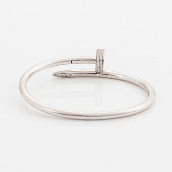 Cartier armband "Juste en Clou" 18K vitguld med runda briljantslipade diamanter.