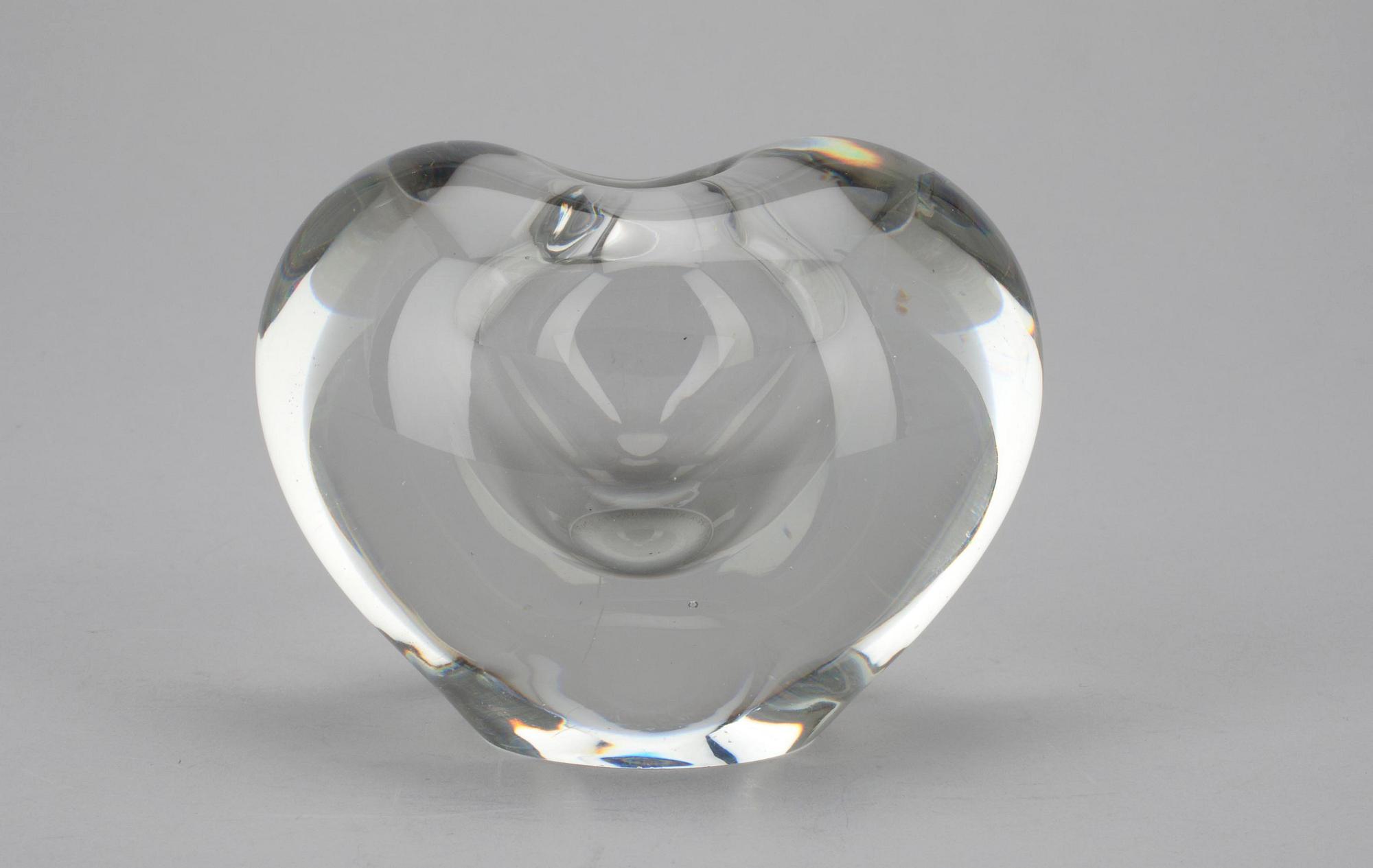 SKULPTUR, glas "Hjärta" signerad Timo Sarpaneva, Iittala -55.