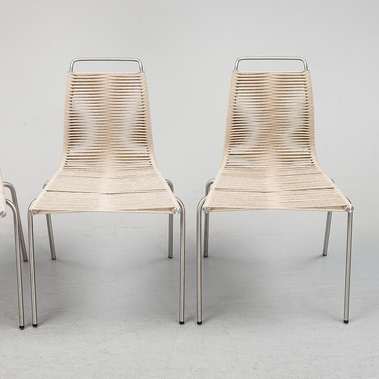 Poul Kjaerholm, stolar, 4 st, PK-1, Carl Hansen & Son, Danmark.