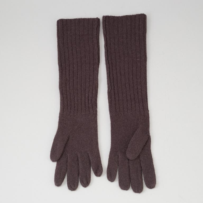 Two pair of GLOVES and a Scarf, by Ralph Lauren.