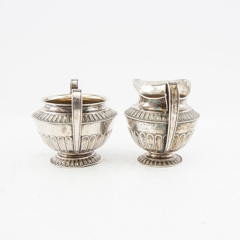 Gustaf Möllenborg mocca service 3 pcs silver Stockholm 1832.