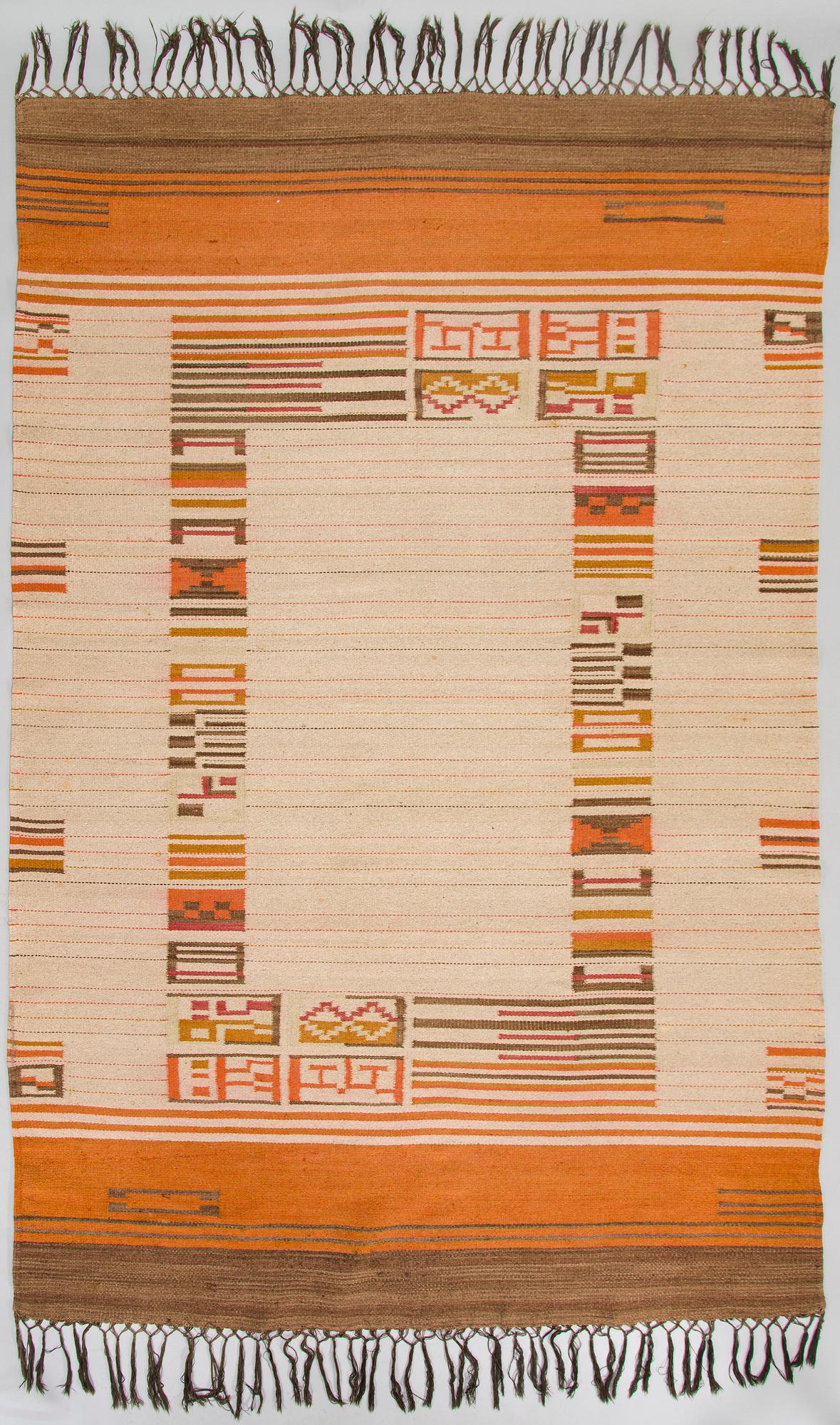 Impi Sotavalta, Karvalankamatto, Aaltosen Mattokutomo, Kiikka 1930-luku. Noin 290 x 190 cm.