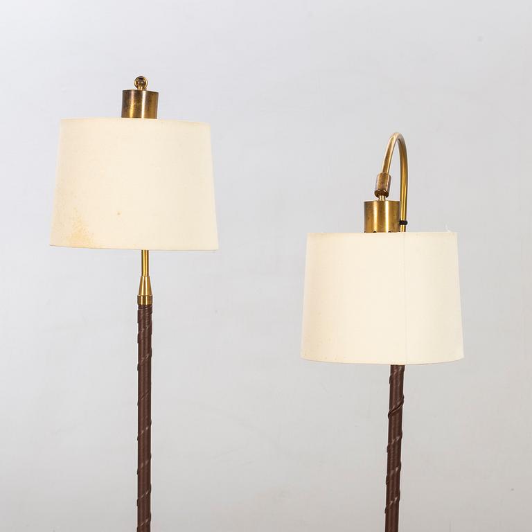 EINAR BÄCKSTRÖM, two  floor lamps mid 20th century.