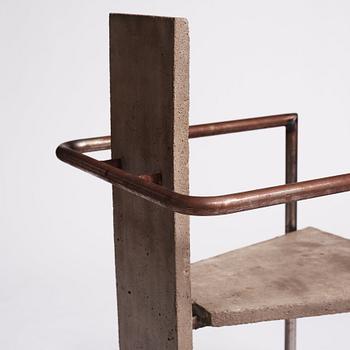 Jonas Bohlin, a 'Concrete' armchair, ed. 35/100, Källemo, Värnamo, Sweden post 1981.