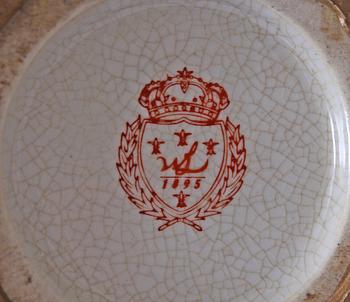 LJUSSTAKAR, ett par, porslin samt gulmetall, 1900/2000-tal.