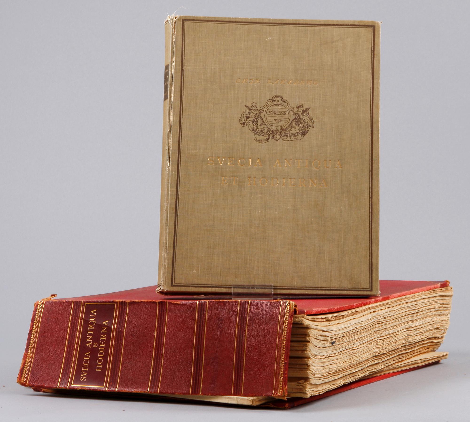 BÖCKER, 2 st. "Suecia Antiqua et Hodierna". 1898-99 resp Nationalupplaga 1924.