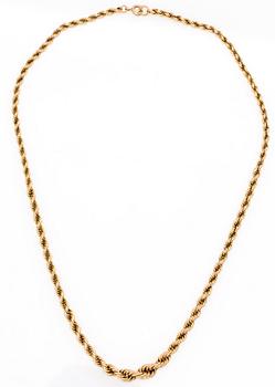 A 14K gold cordell chain necklace. Hämeenlinna 1957.